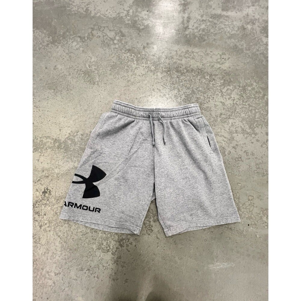 Under Armour Men's UA Rival Fleece Big Logo Shorts Mod Grey Light Heather / Blac